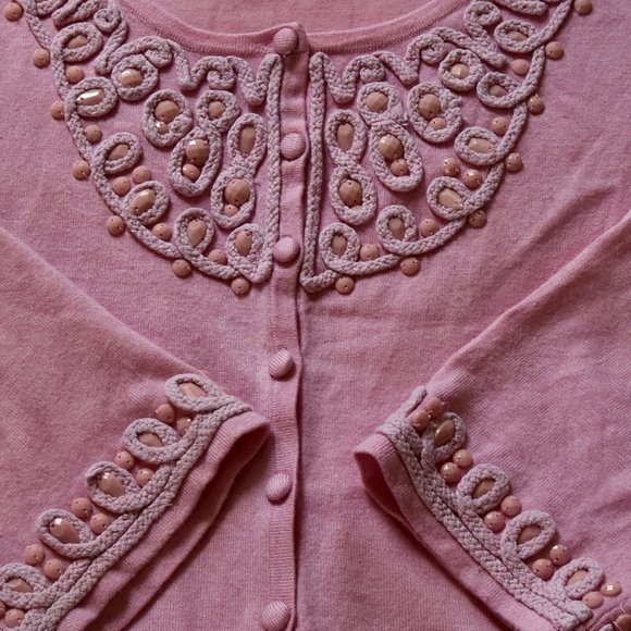 INC Pink Crop Cardigan Sweater Ladies XL - Picture 2 of 6